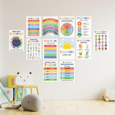 12pc Calming Posters
