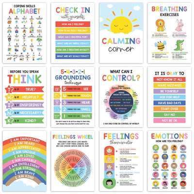 12pc Calming Posters